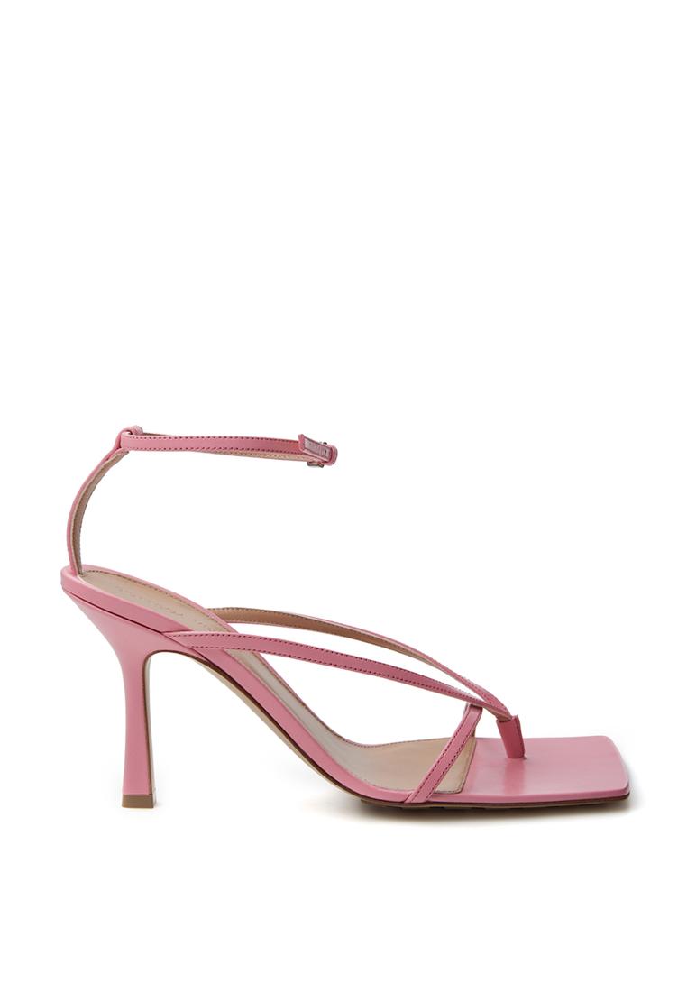 BOTTEGA VENETA Bottega Veneta Pink Nappa Leather 'Stretch' Sandal