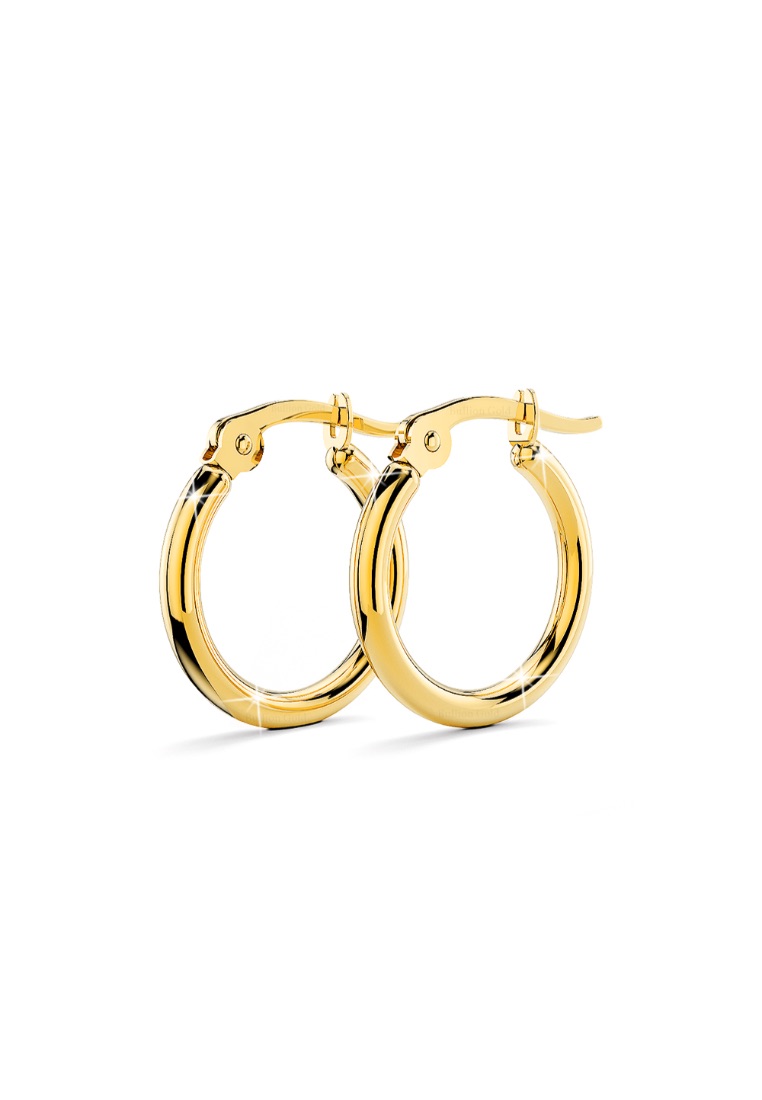 Bullion Gold BULLION GOLD Trishia Hoop Gold Layered Earrings 15mm/Gold