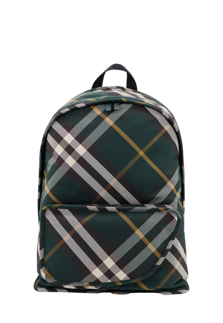 Nylon backpack with Burberry Check print - BURBERRY - Green