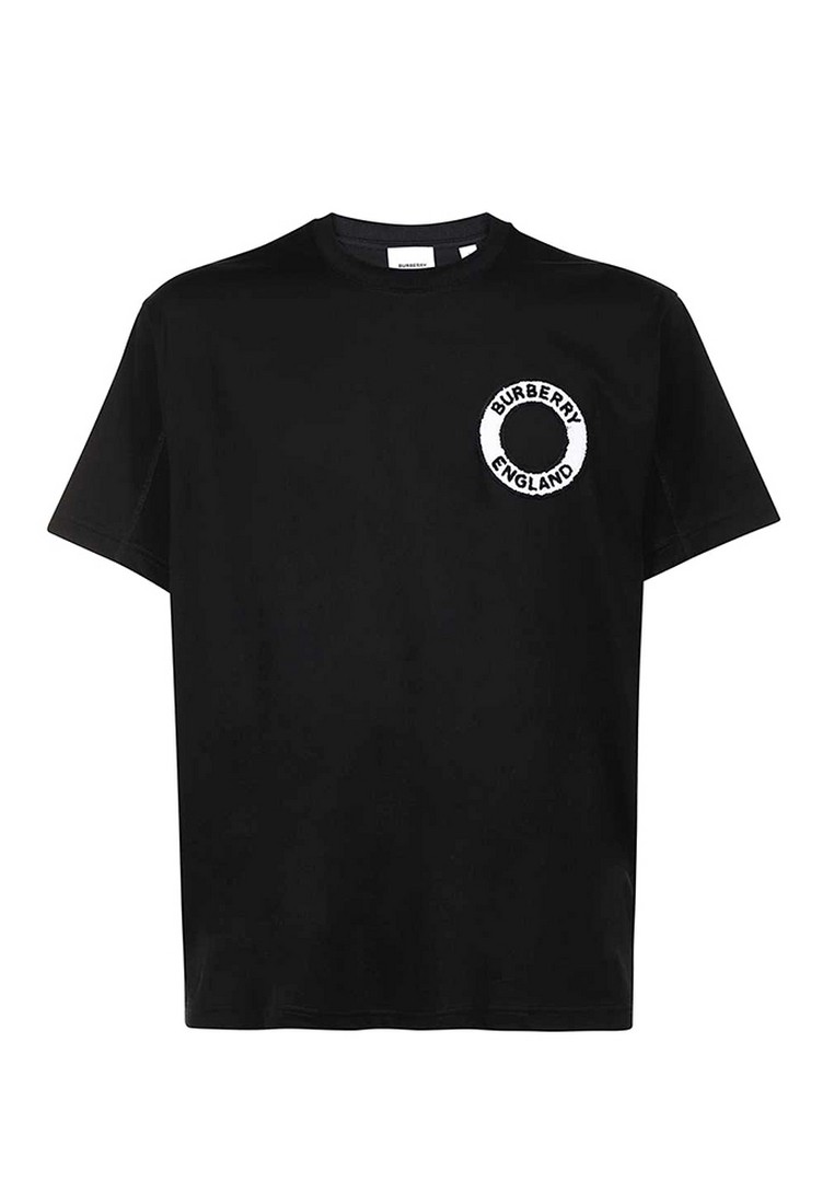 Burberry Logo Graphic Cotton Oversized T恤(黑色)