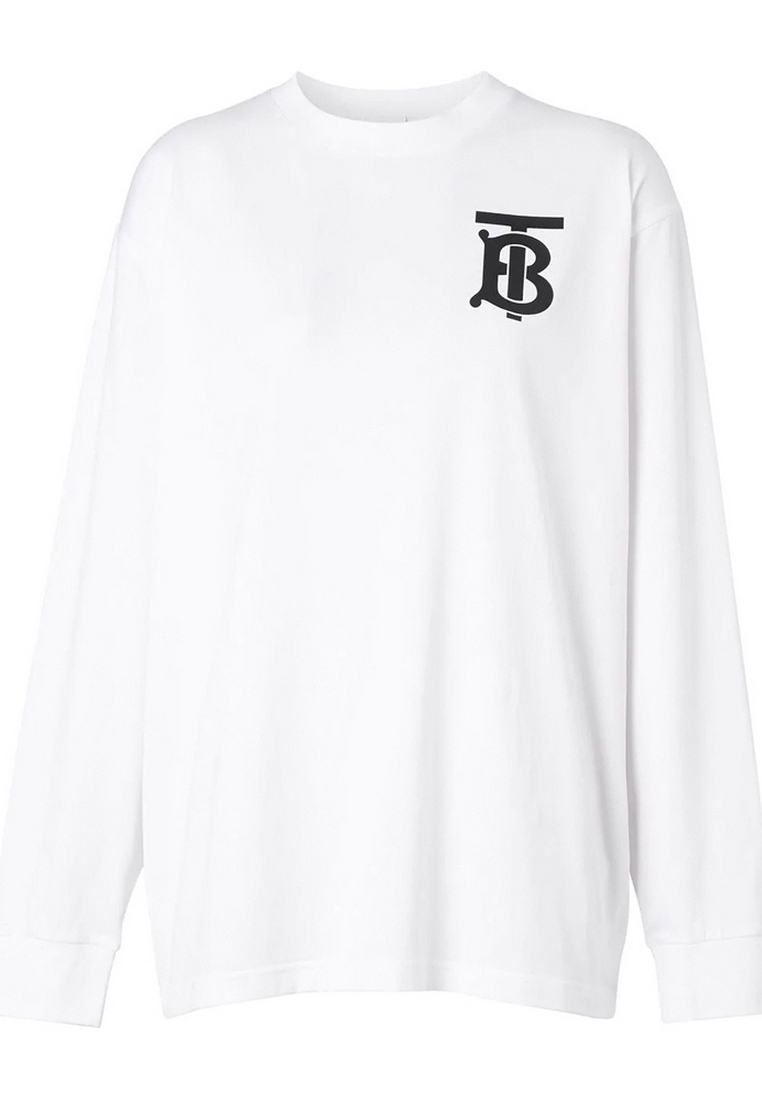 BURBERRY Burberry Long Sleeve Monogram Motif T恤(白色)