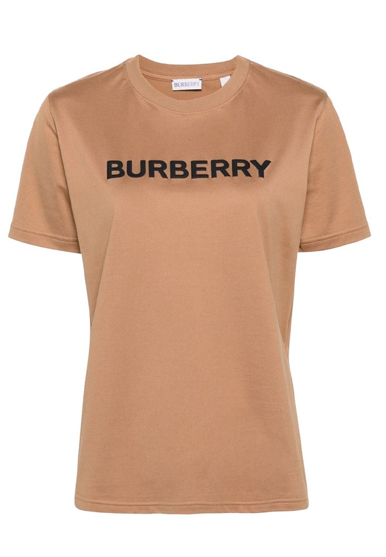 Burberry Logo Print T恤(棕色)