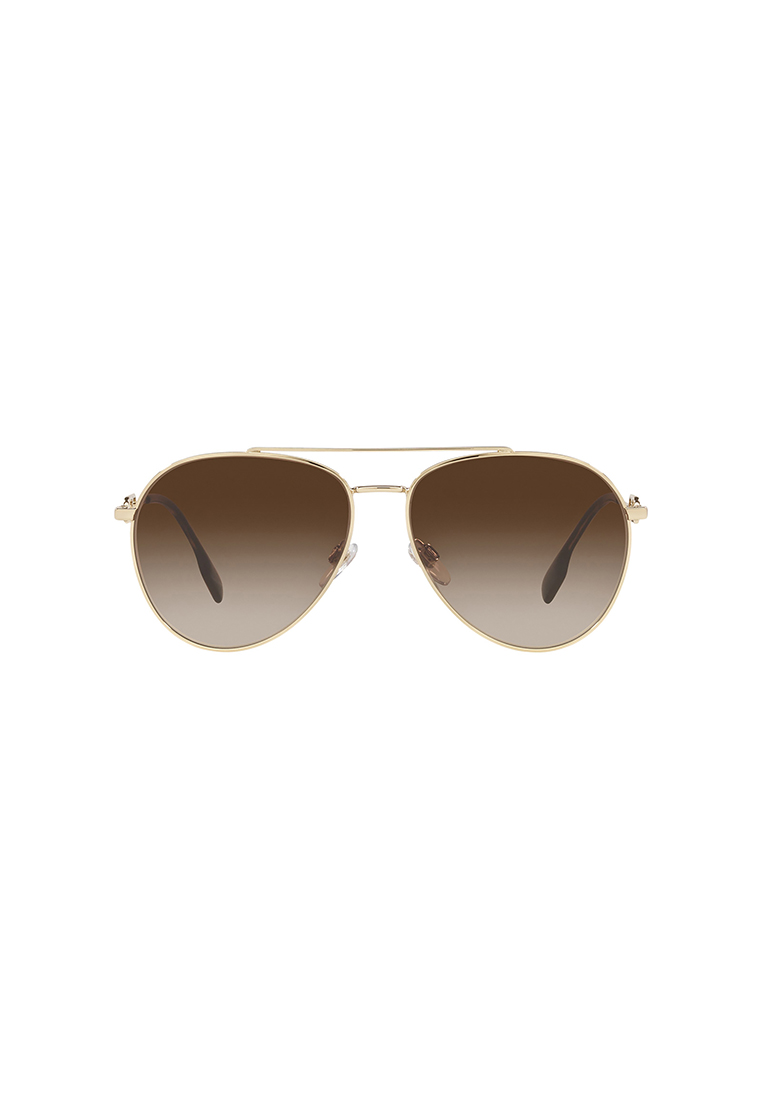 Burberry Women's Pilot Frame Gold Steel Sunglasses - BE3128