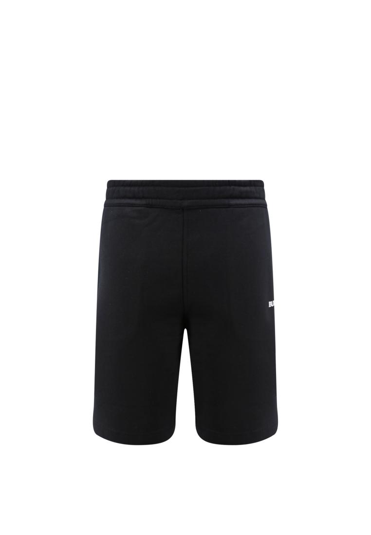 Burberry Cotton bermuda shorts with logo patch - BURBERRY - Black