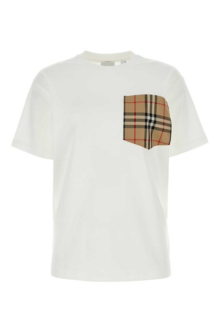 Burberry Check Pocket T恤(白色)