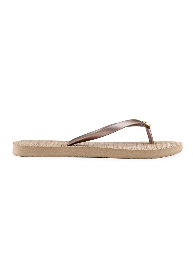 Buttonscarves Signature Flip Flop - Latte