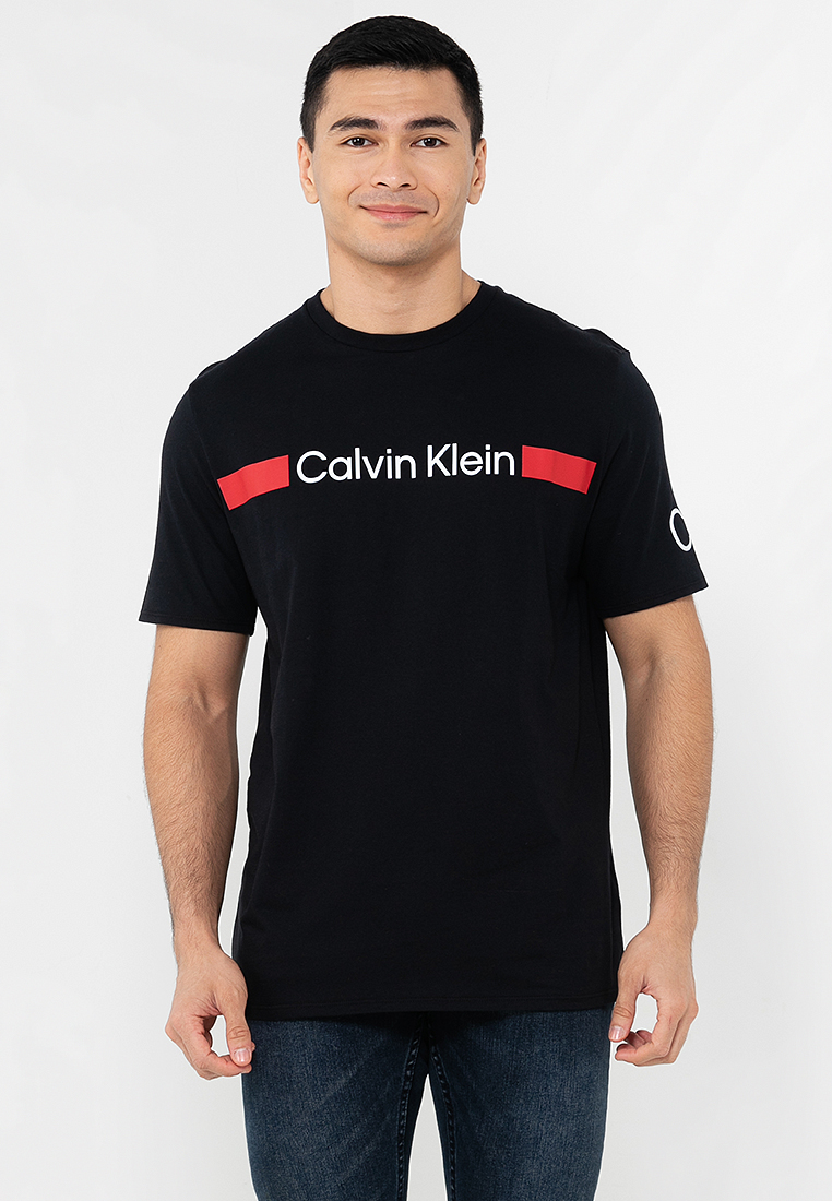 胸部條紋圖案T恤及- Calvin Klein Jeans