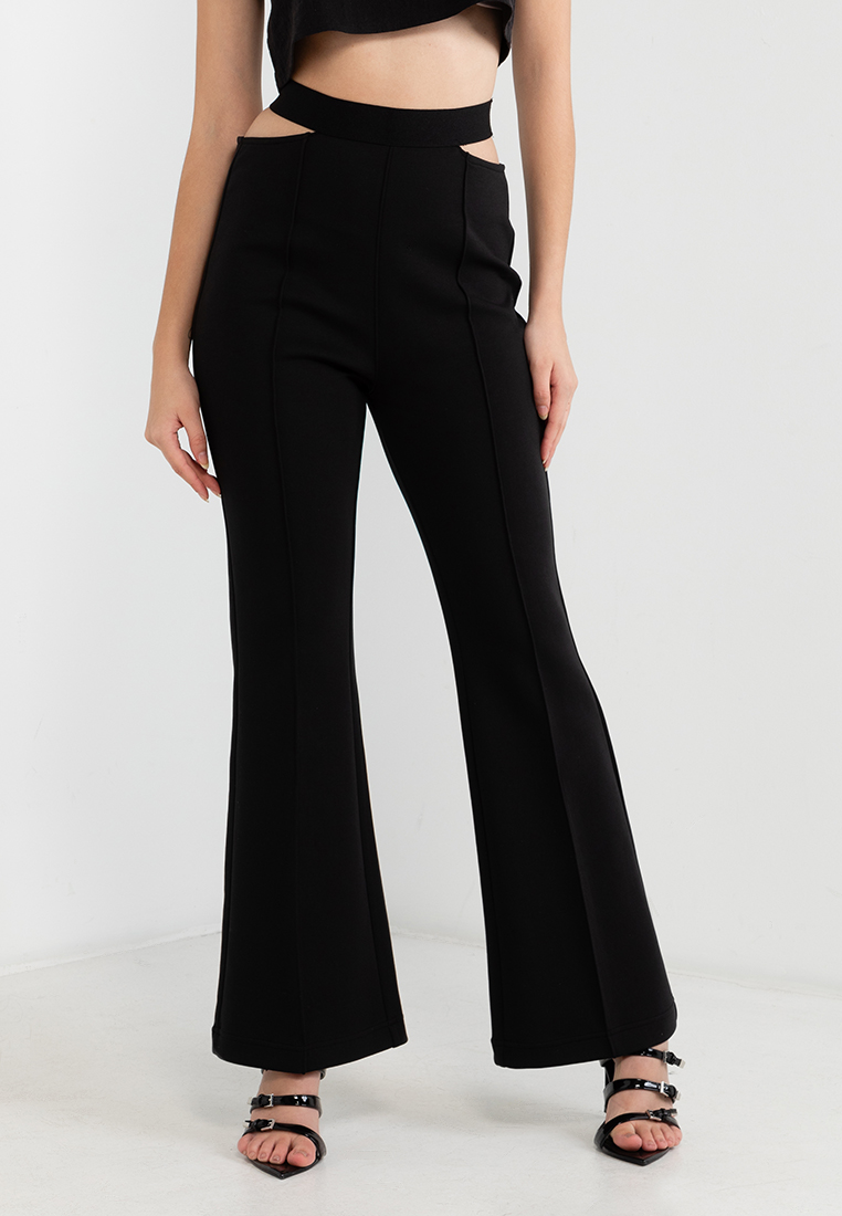 Cut Outs Waistband Knit Flare Pants - Calvin Klein Jeans