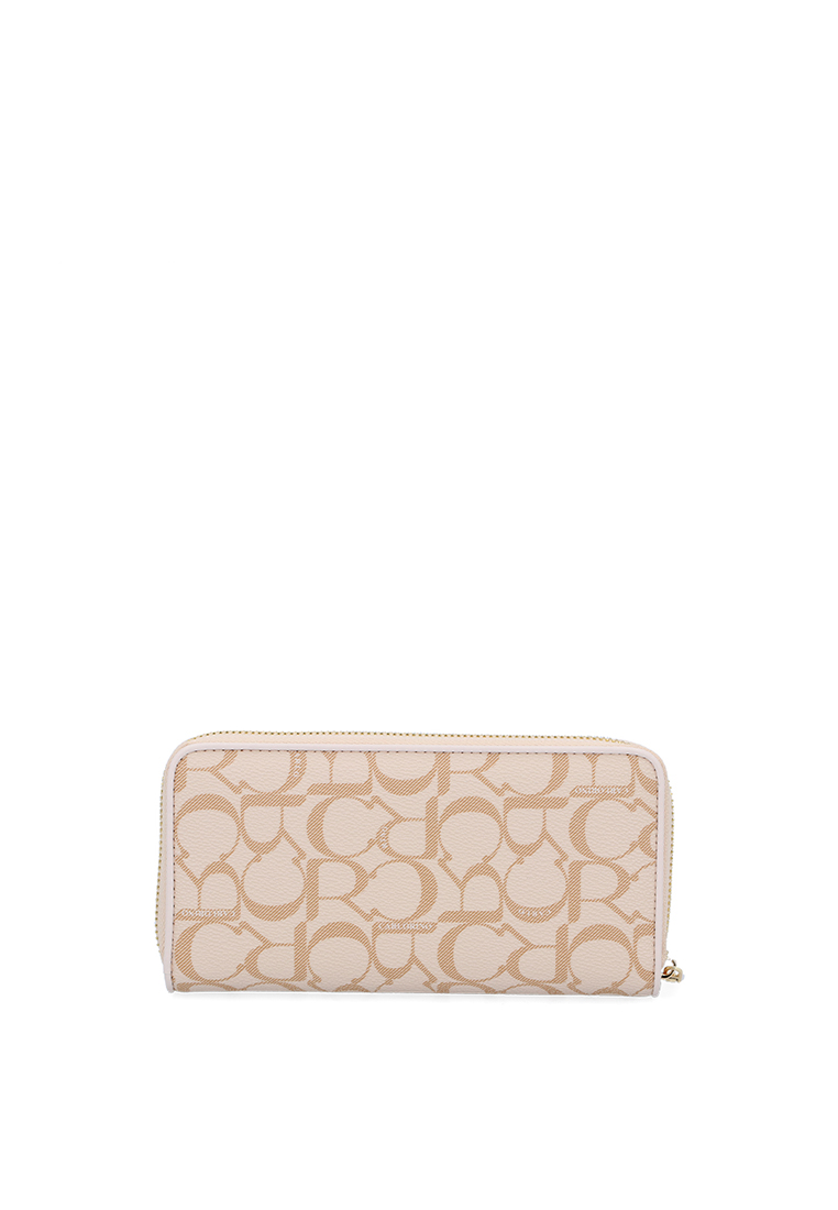 Carlo Rino Medium Beige Carlo GEO Zip Around Wallet