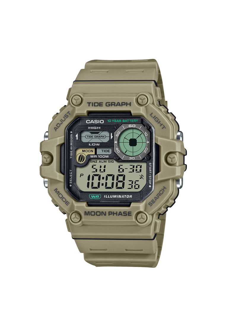 Casio Men's Digital Watch WS-1700H-5A Army Green Resin Strap Sport Watch
