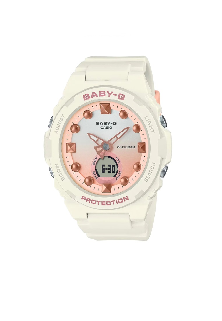 Casio Baby-G BGA-320 Series White Resin Strap Women Watch BGA-320-7A1DR
