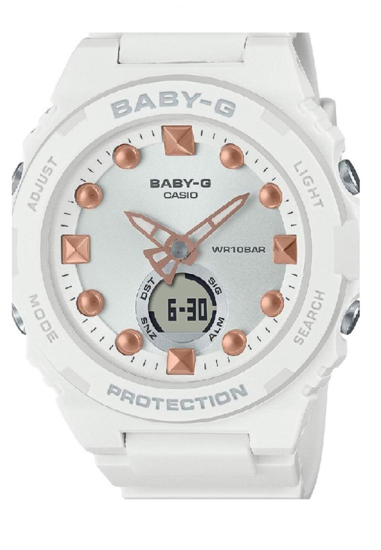 Casio Baby-G BGA-320 Series White Resin Strap Women Watch BGA-320-7A2DR