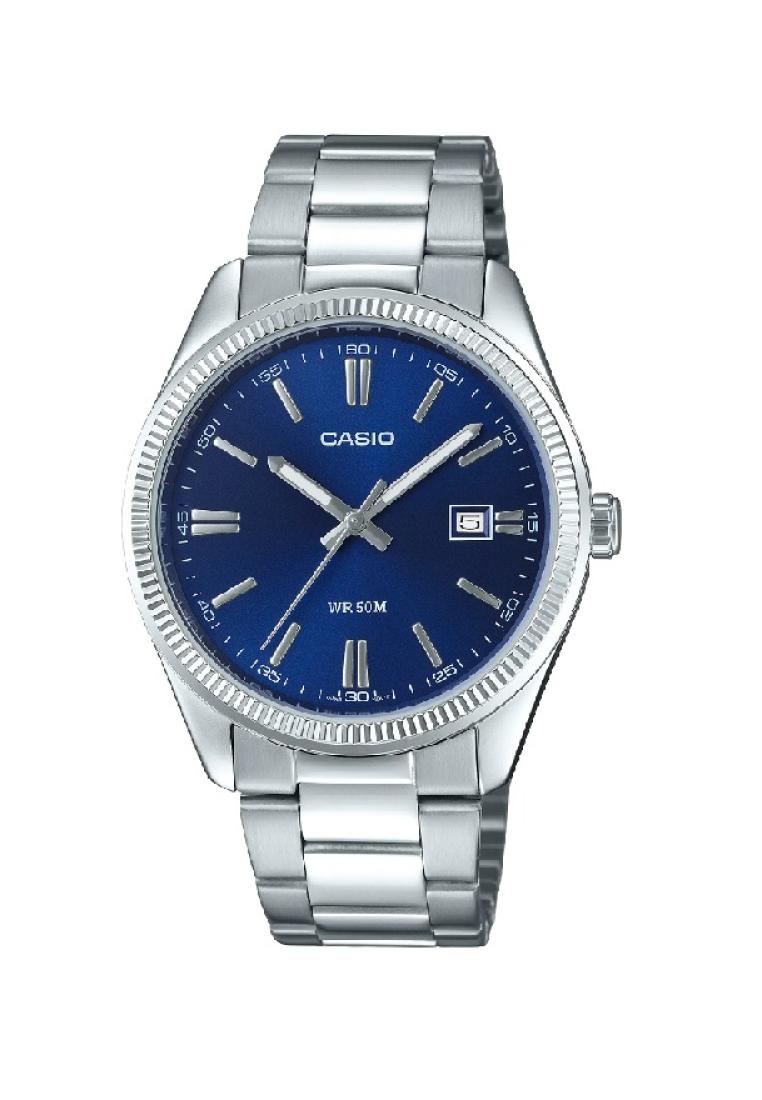 Casio General Blue Dial Silver Stainless Steel Strap Unisex Watch MTP-1302PD-2AVEF