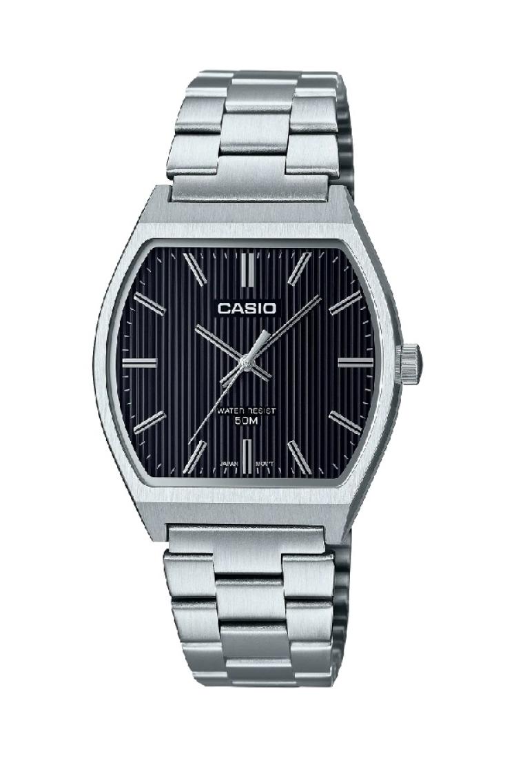 Casio General Black Dial Silver Stainless Steel Strap Unisex Watch MTP-B140D-1AVDF