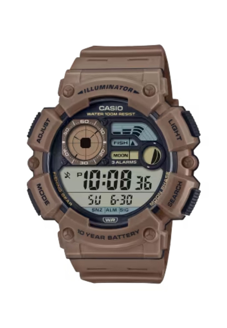 CASIO Casio Men's Digital Watch WS-1500H-5AV Brown Resin Band Men Sport Watch