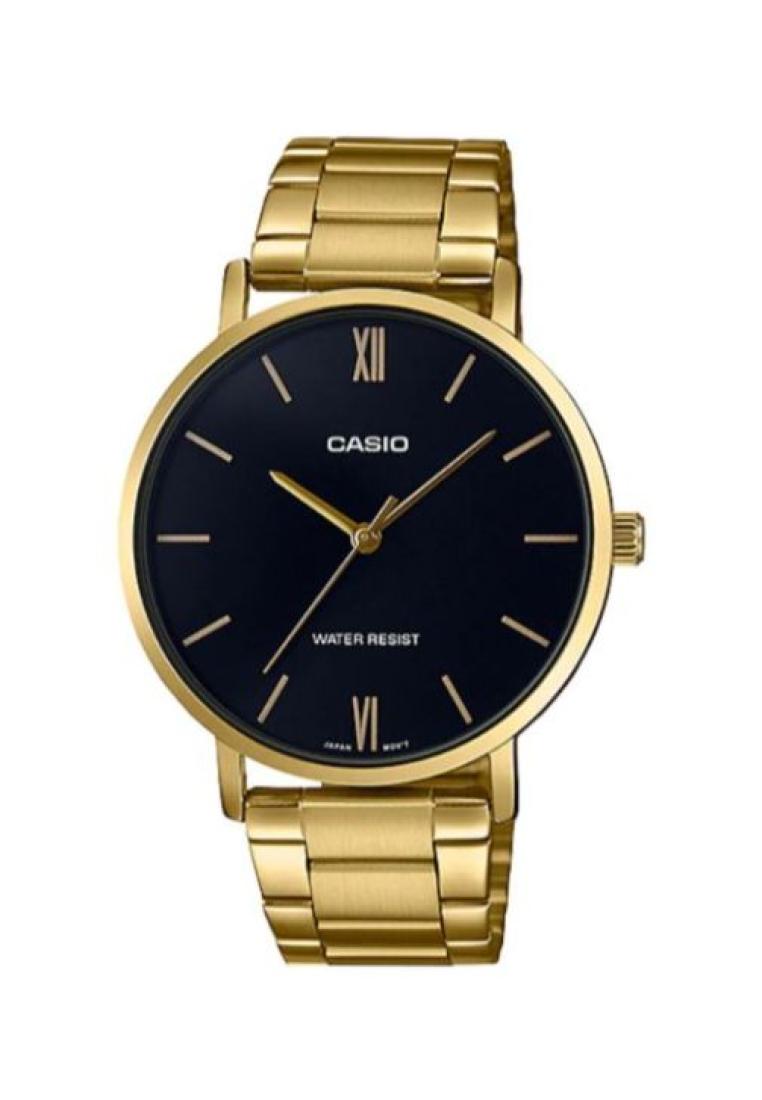 Casio Men's Analog MTP-VT01G-1B Stainless Steel Band Gold Watch