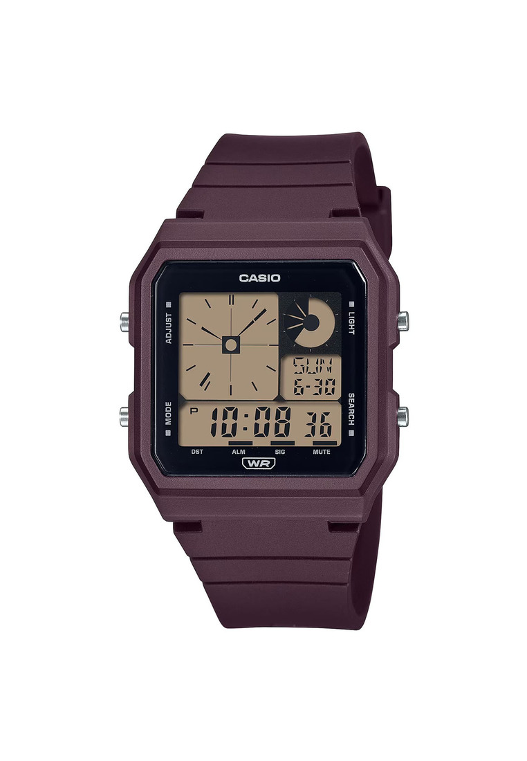 Casio Pop Series LF-20W-5A Men's Digital Sports Watch with Maroon Resin Band