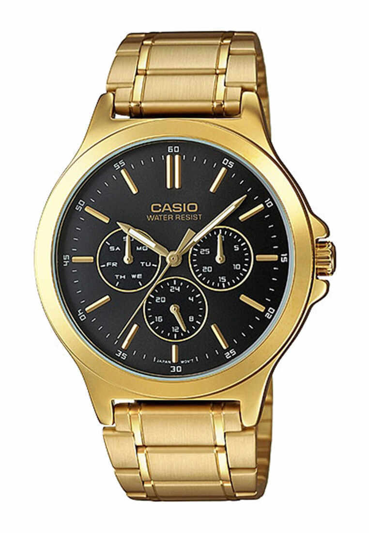 CASIO Casio Men Chronograph Watch MTP-V300G-1A Gold Stainless Steel Strap