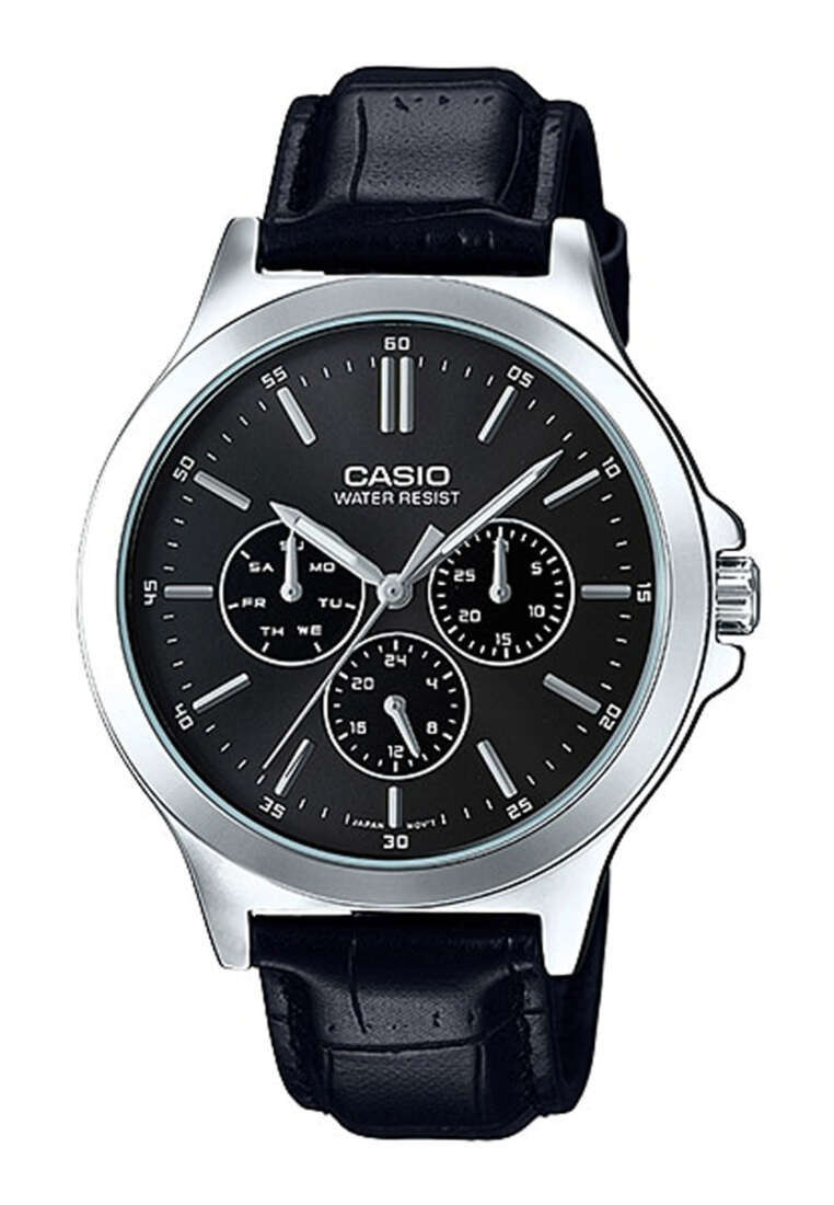 CASIO Casio Men Analog Watch MTP-V300L-1A Black Leather Strap