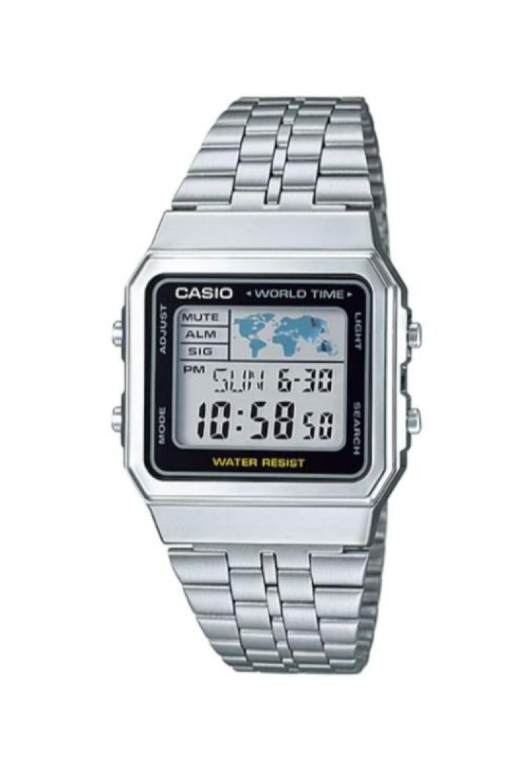Casio Men's Vintage A500WA-1 Stainless Steel Band Digital Watch