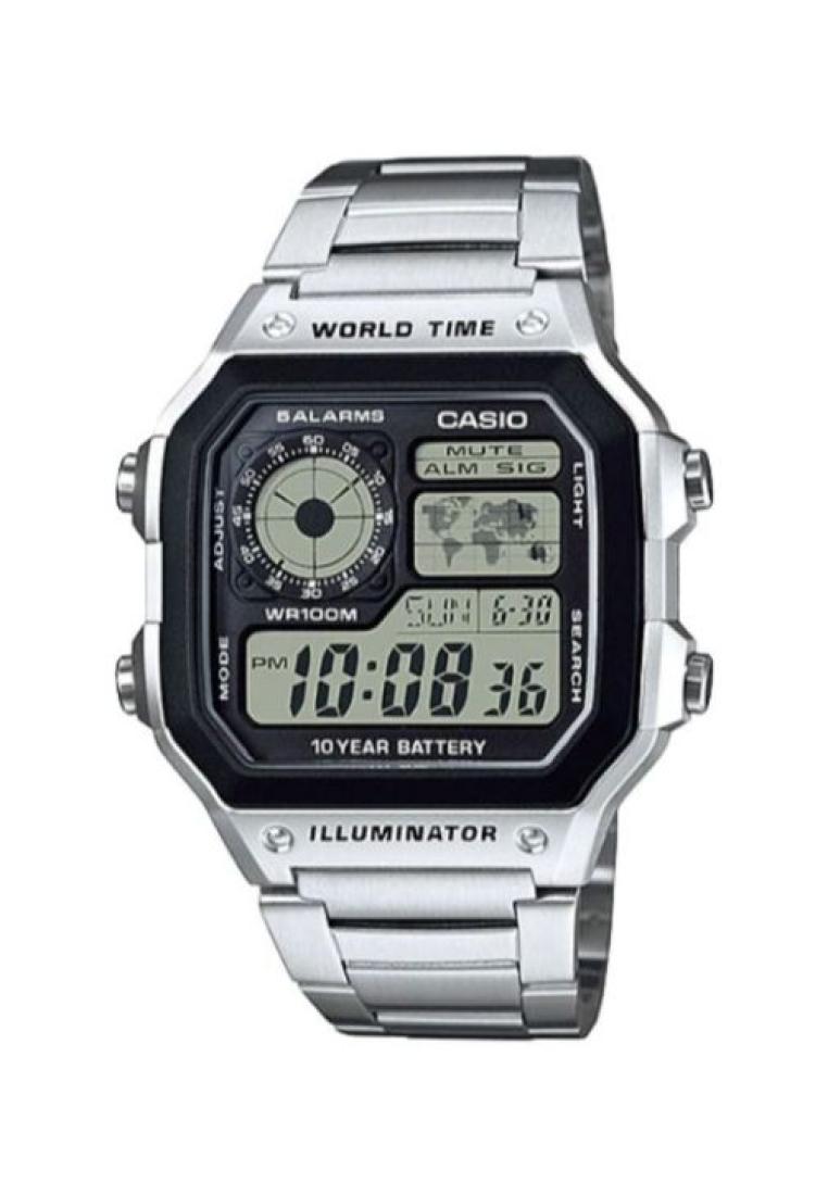 Casio Men's Digital AE-1200WHD-1AV Stainless Steel Band Sport Watch
