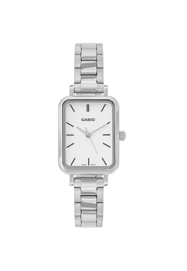 Casio General White Dial Silver Stainless Steel Women Watch LTP-V009D-7EUDF