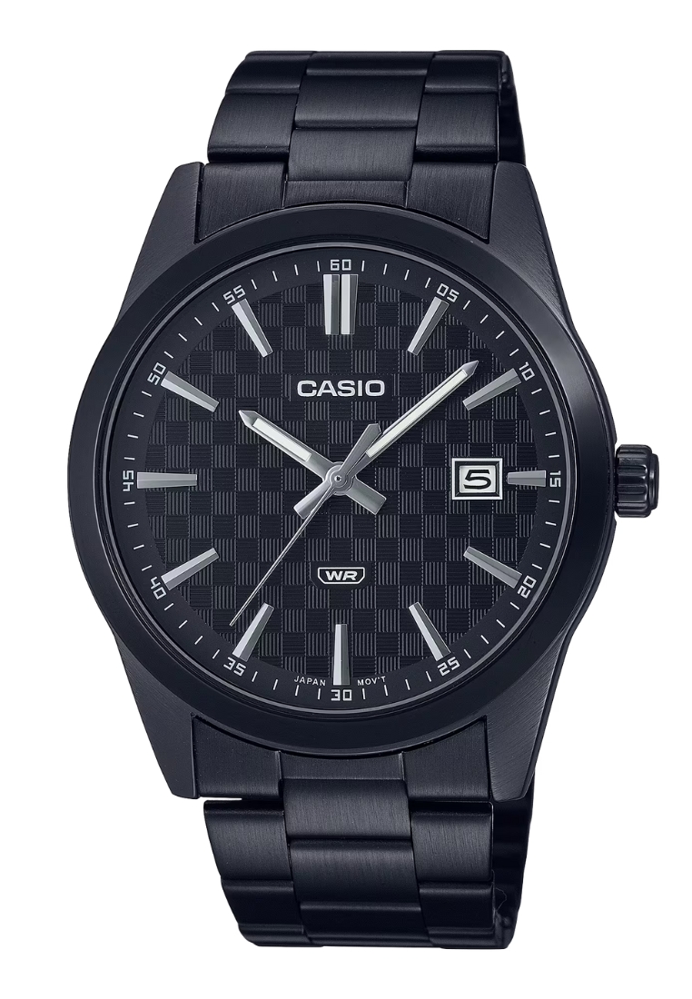 CASIO 男錶簡約指針錶不鏽鋼錶 (MTP-VD03B-1A)