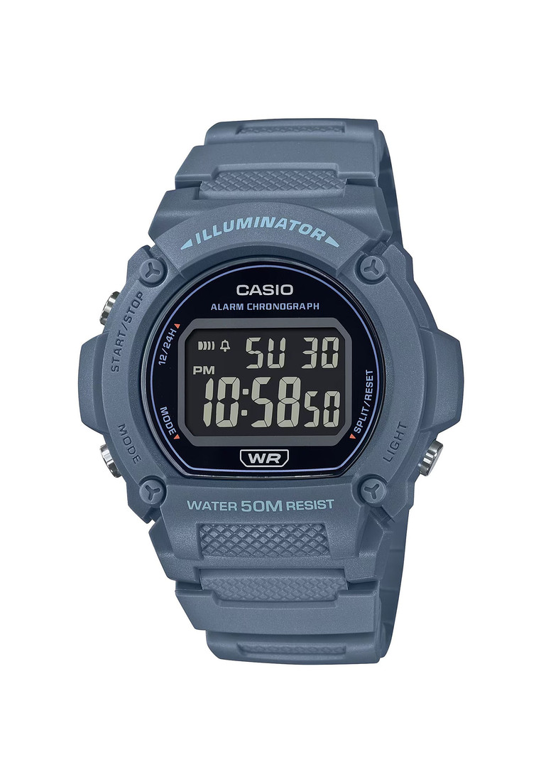 CASIO Casio W-219HC-2BV Men's Blue Resin Band Digital Sport Watch