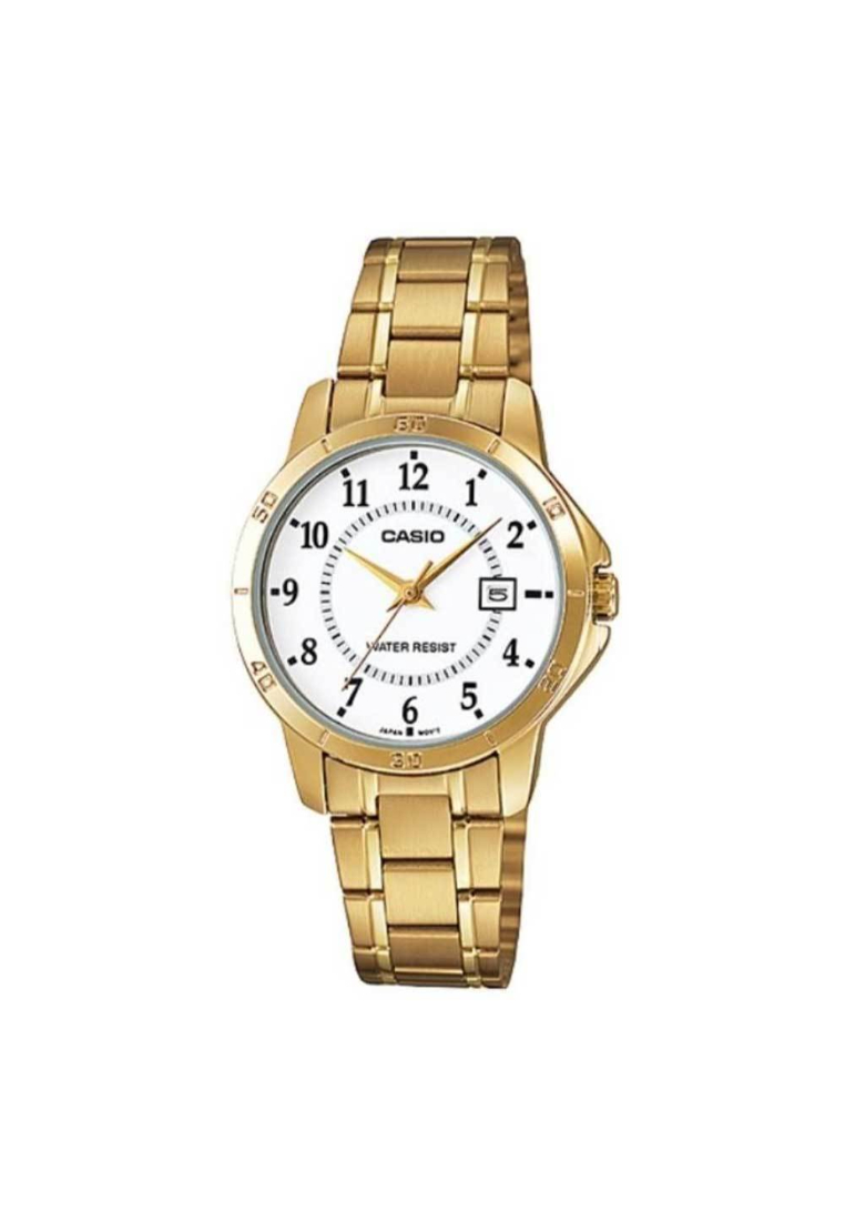 Casio General Quartz Gold Stainless Steel Women's Watch LTP-V004G-7BUDF.