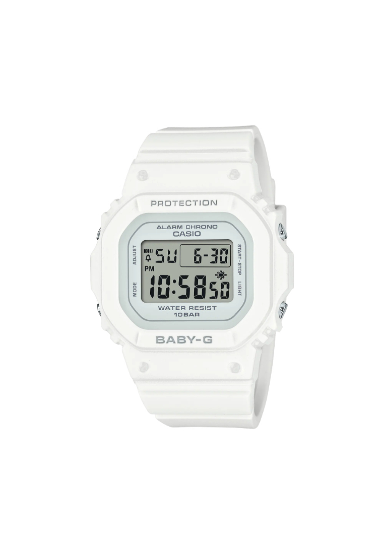 Casio Baby-G Digital White Resin Strap Women Watch BGD-565-7DR
