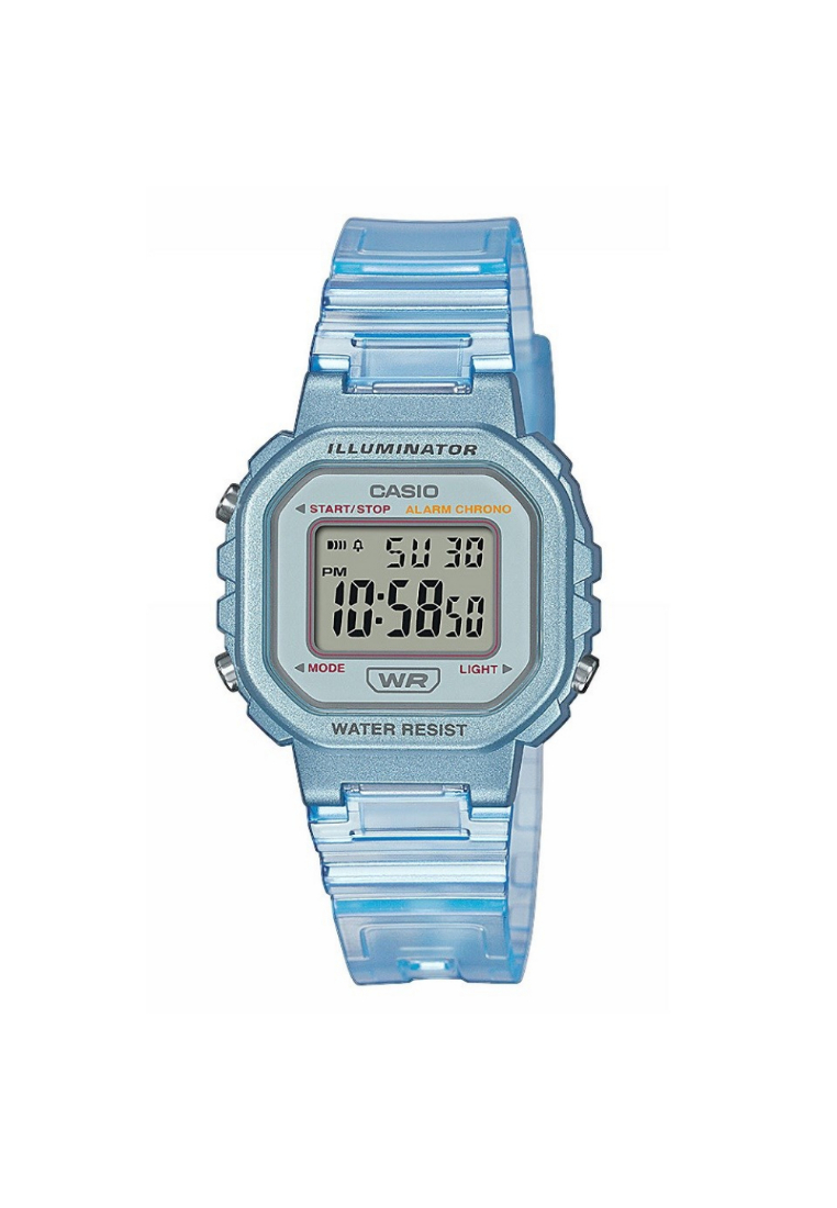 Casio General Transparent Dial And Blue Resin Strap Unisex Watch LA-20WHS-2ADF