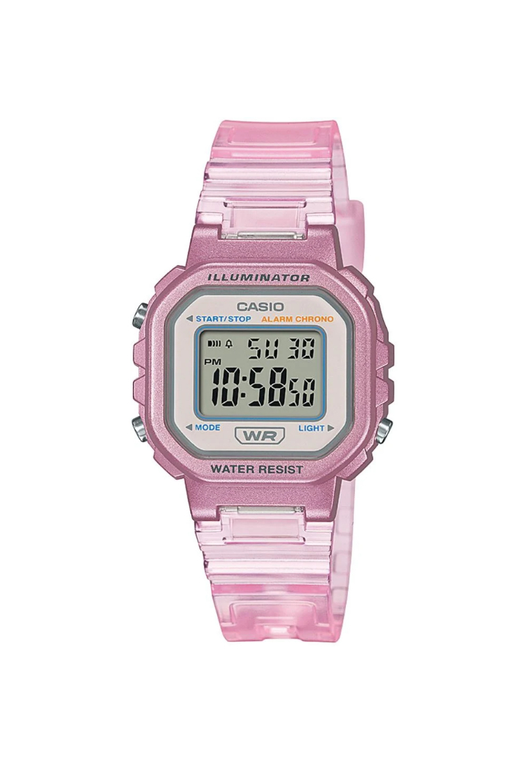 Casio General Transparent Dial And Pink Resin Strap Women Watch LA-20WHS-4ADF