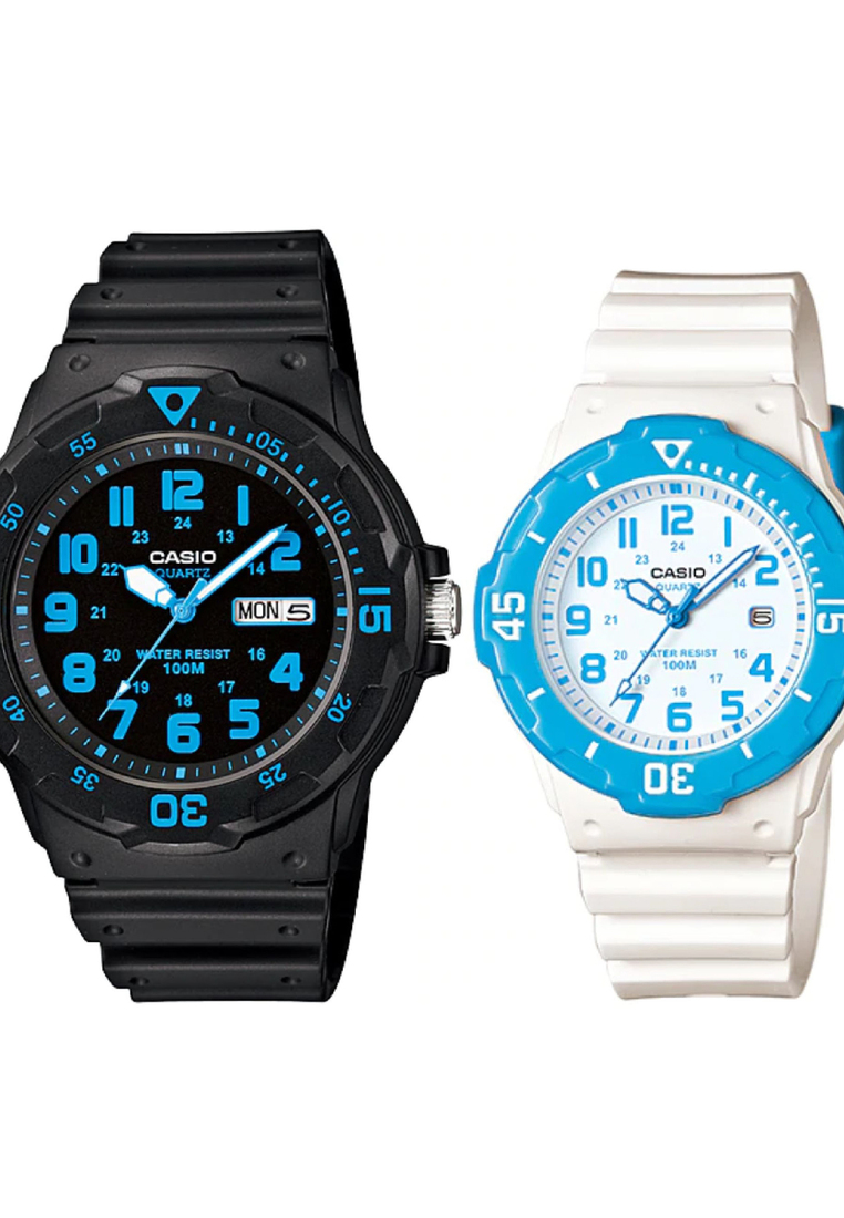 CASIO Casio Couple Analog Watch MRW/LRW-200H-2B Black Resin Strap