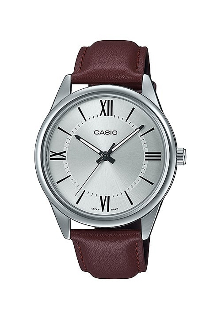 CASIO Casio Leather Analog Watch (MTP-V005L-7B5)