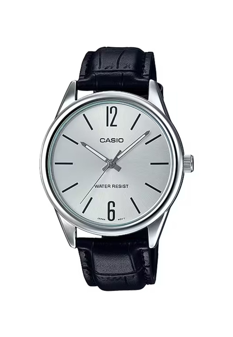 Casio Men's Analog Watch MTP-V005L-7B with Leather Strap