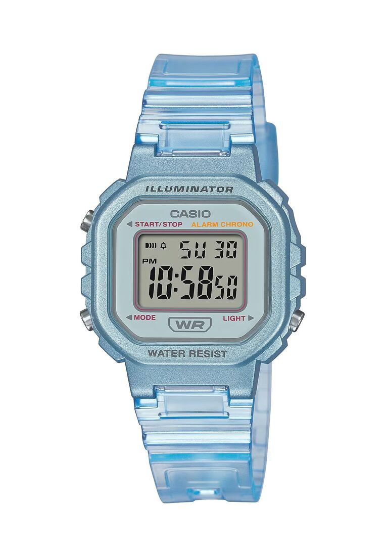 CASIO Casio Pop Series LA-20WHS-2A Kids Blue Transparent Resin Band Digital Watch