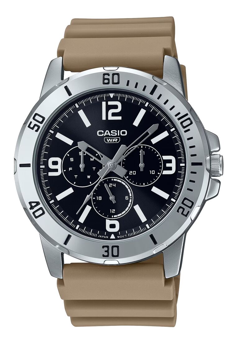 Casio Men's Analog Watch MTP-VD300-5B Brown Resin Band