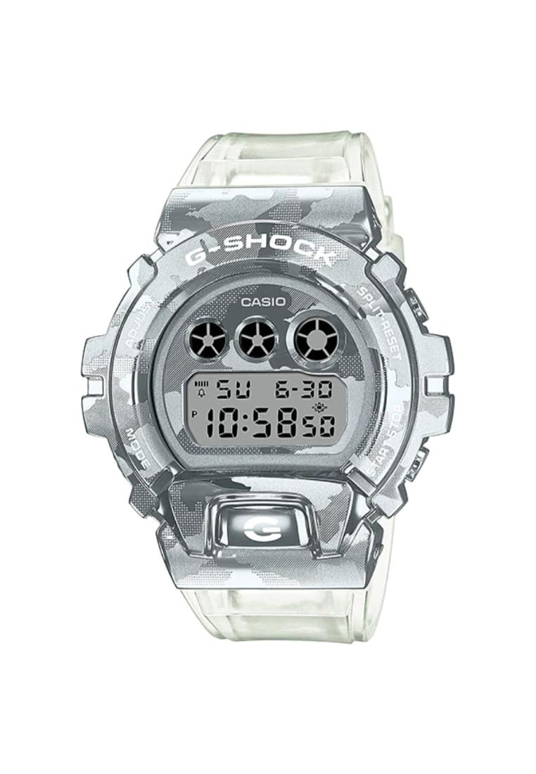 Casio G-Shock 數位白色樹脂錶帶男士手錶 GM-6900SCM-1DR-P