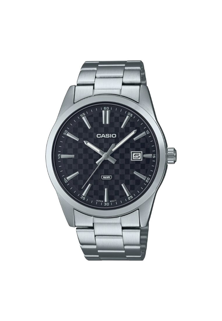 CASIO Casio General Black Dial With Silver Stainless Steel Strap Men Watch MTP-VD03D-1AUDF