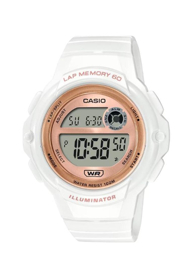 CASIO Casio Women's Digital Watch LWS-1200H-7A2 White Resin Strap Women Sport Watch