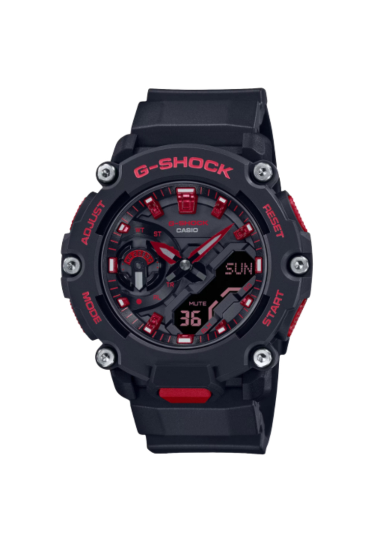 Casio G-Shock 黑色錶盤樹脂錶帶男士手錶 GA-2200BNR-1ADR-P