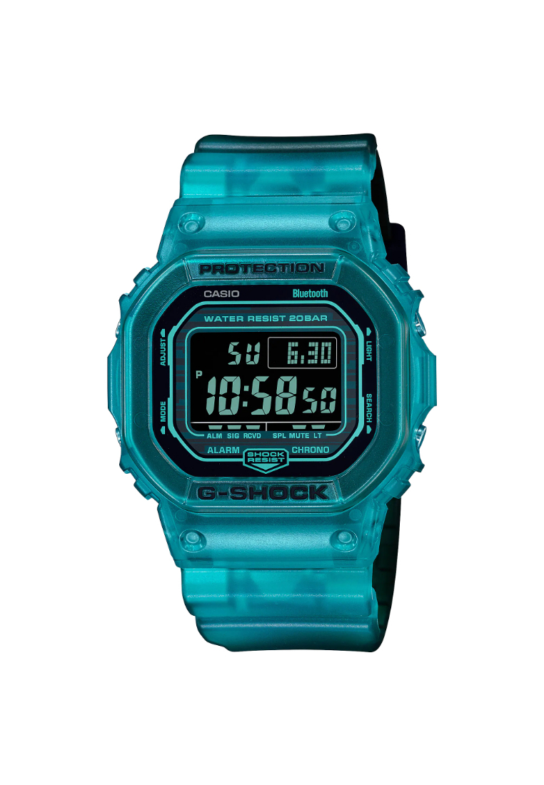 Casio G-Shock Digital Transparent Color Resin Strap Men Watch DW-B5600G-2DR