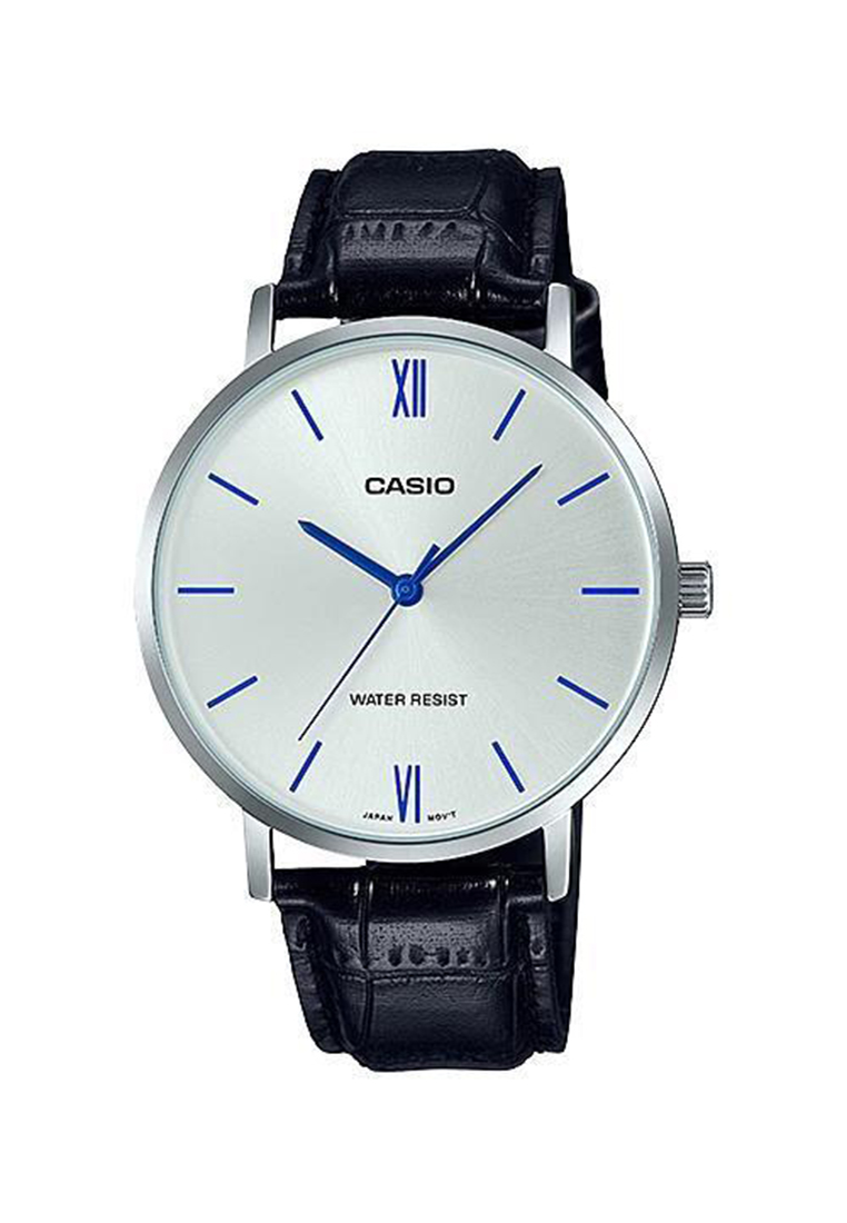 Casio Stylish Leather Watch (MTP-VT01L-7B1)