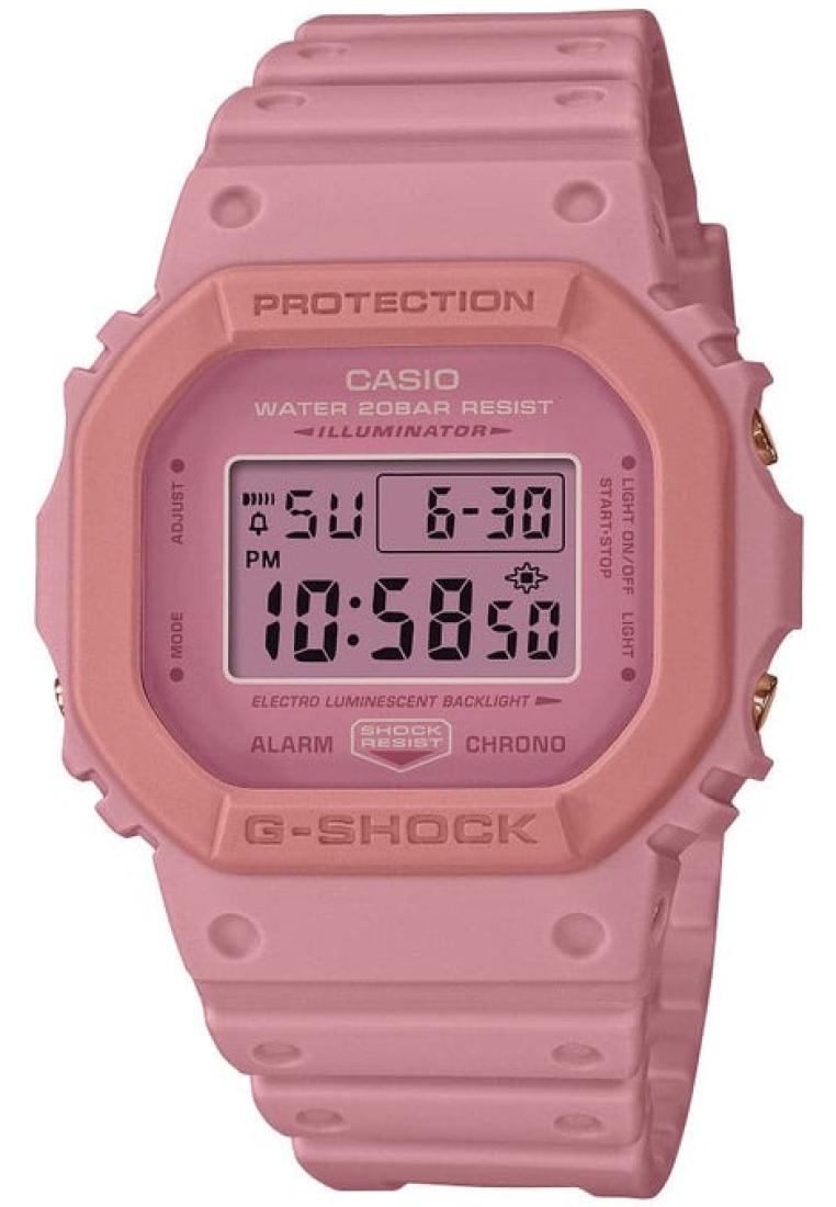 Casio G-Shock 數位粉紅樹脂錶帶女錶 DW-5610SL-4A4DR
