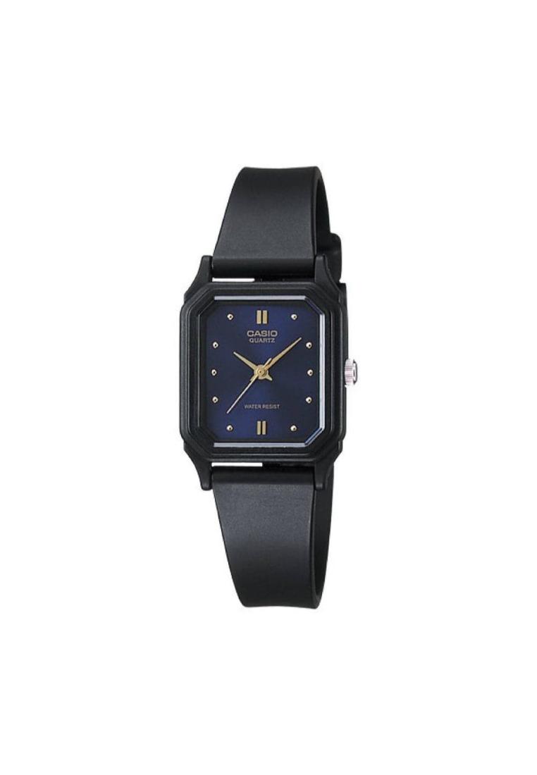 Casio 通用藍色錶盤黑色樹脂錶帶男女通用手錶 LQ-142E-2ADF-P