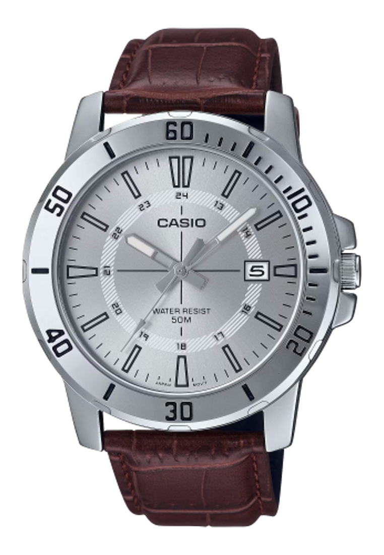 Casio Analog Leather Watch (MTP-VD01L-7C)