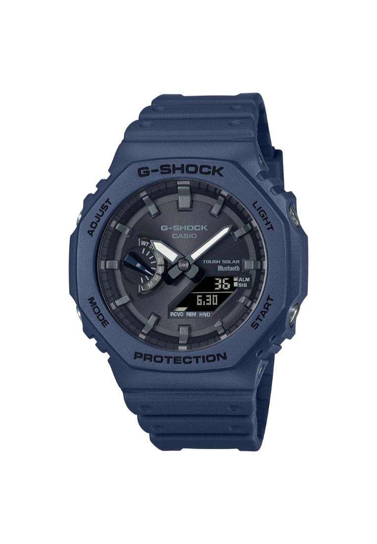 Casio G-Shock 藍色樹脂錶帶男士手錶 GA-B2100-2ADR-P