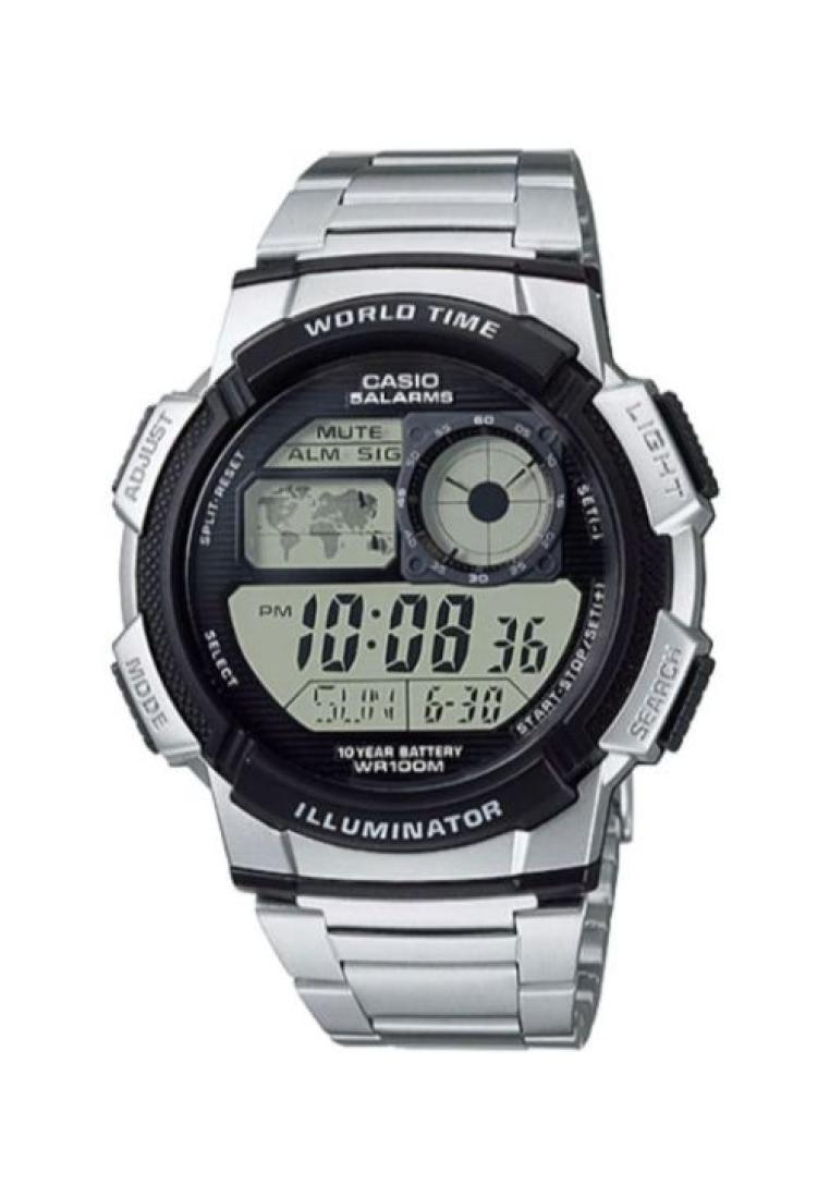 Casio Men's Digital AE-1000WD-1AV Stainless Steel Band Sport Watch