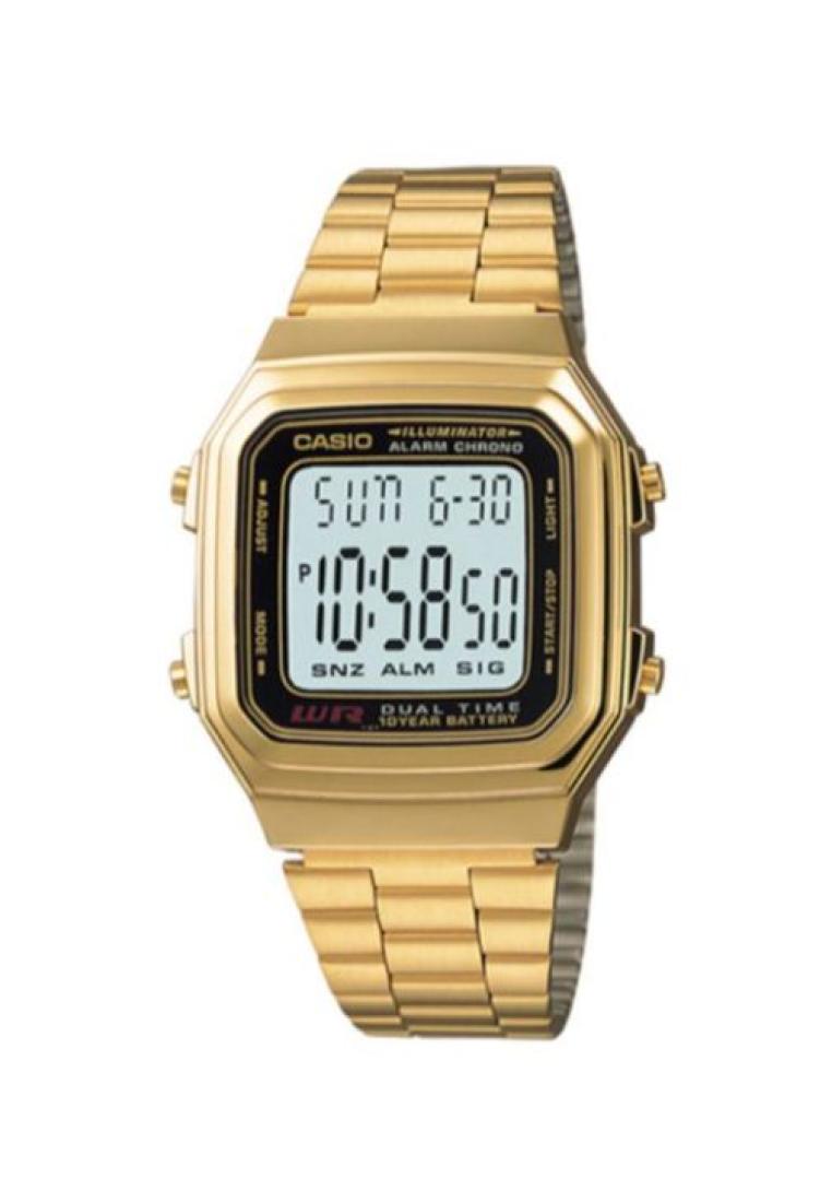 Casio Men's Vintage A178WGA-1A Gold tone Digital Watch