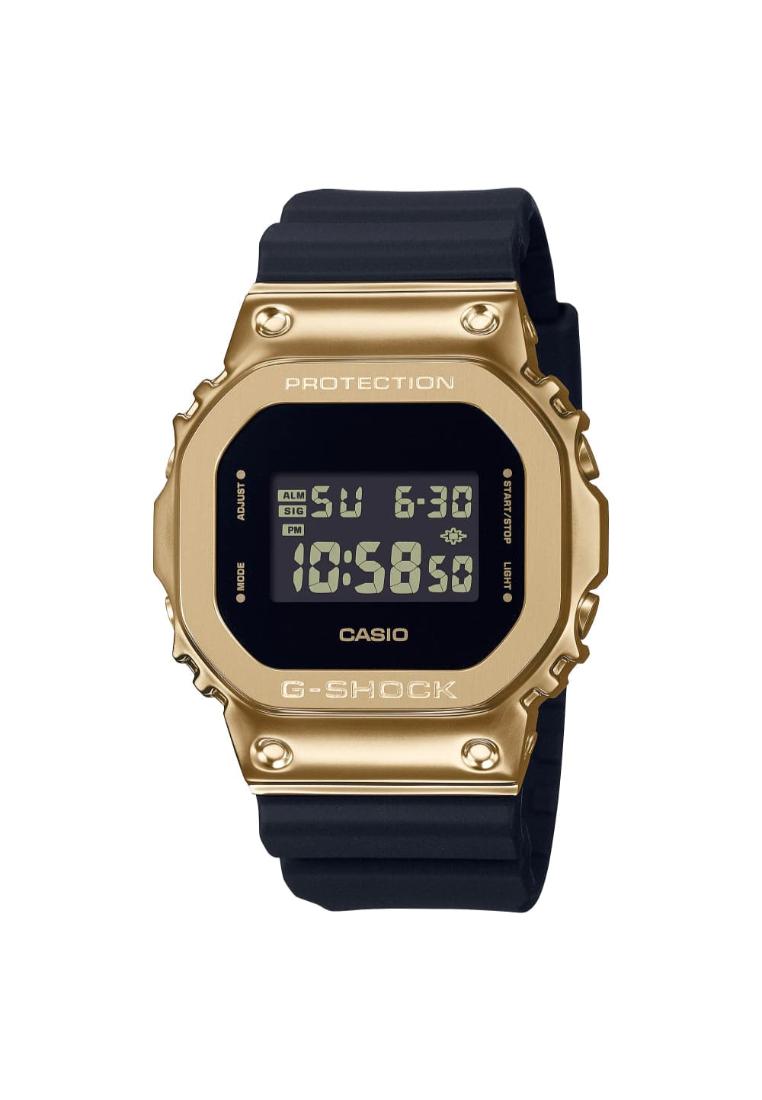 Casio G-Shock 數位黑色樹脂錶帶男女通用手錶 GM-5600G-9DR-P